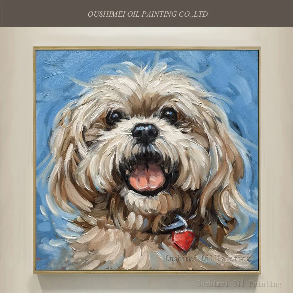 Free Shipping High Skills Artist Hand Painted High Quality Shitzu