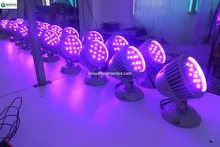 2 pcs /lot, New 96W Outdoor 24V RGBW 12x8w Led Garden Light Spotlights with FCC CE&RoHS