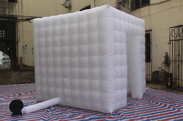 

Free shipping 2.6m*2.6m*2.6m best quality cabin tent inflatable photo booth led