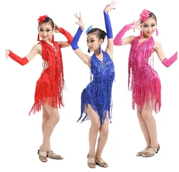 

Girl Latin Dance Dresses For Tassel style Cha Cha/Rumba/Samba/Ballroom/Tango Dance Clothing Adult Dance Costume Salsa Dancewear