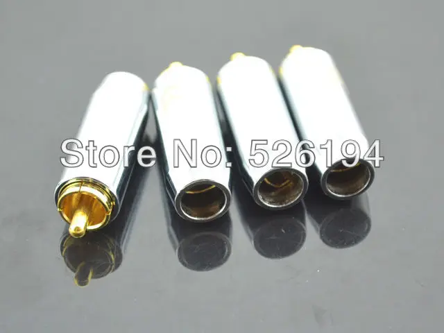 Бесплатная доставка Медь Цвет rca-1bright хромирование Hi-End RCA Plug