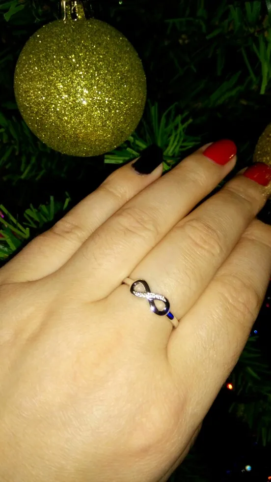 JewelryPalace Бесконечность Навсегда Любовь Цирконий Годовщина Обещание Кольца Для Женщин Подлинная Стерлингового Серебра 925 Изящных Ювелирных Изделий