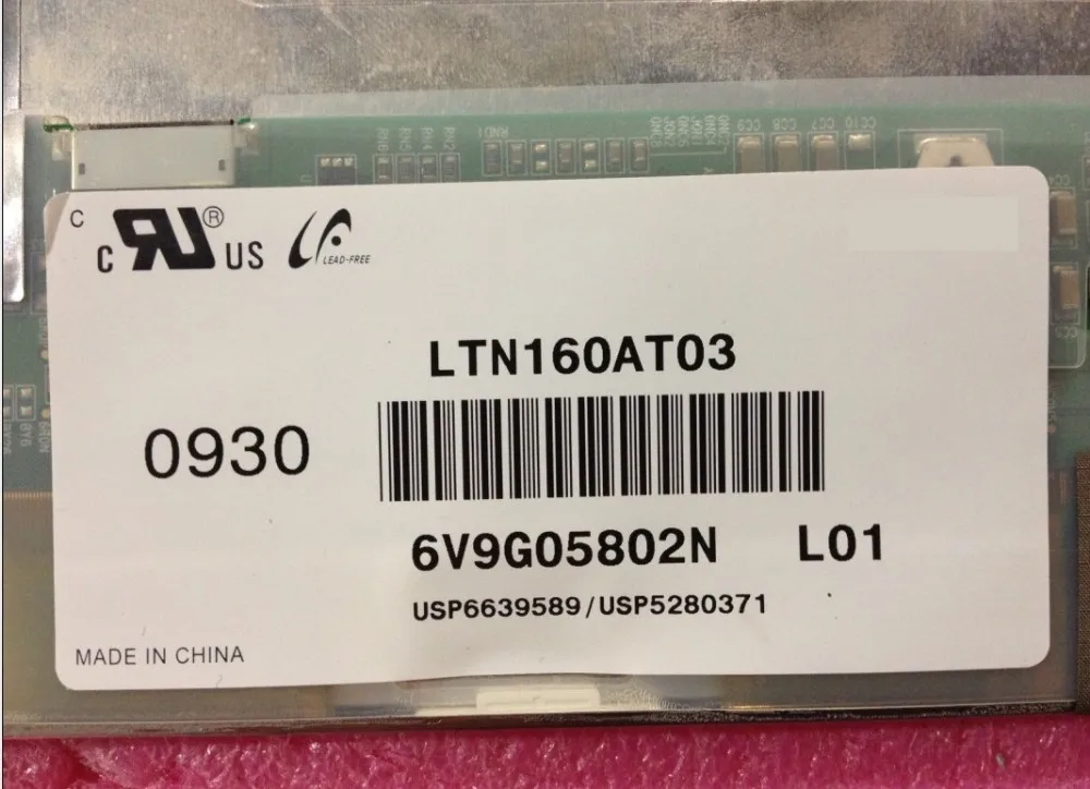 16," светодиодный экран для ноутбука LTN160AT03, 1366*768, 50pin