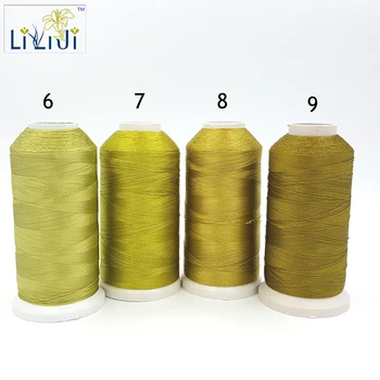 

Shining Silk Nylon Stread Gold Color 3Strands Thread 0.2mm approx 1800 Meter for DIY Jewelry beads/forTassel Gold Series No.6-9