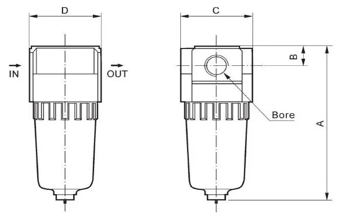 G1/4 ''Литой Сплав 1.0Mpa компрессор воздухоочиститель фильтр AF2000-02 10 шт