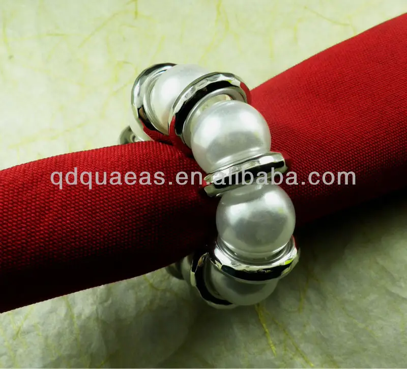 Продано на Aliexpress бисером кольцо для свадебных салфеток