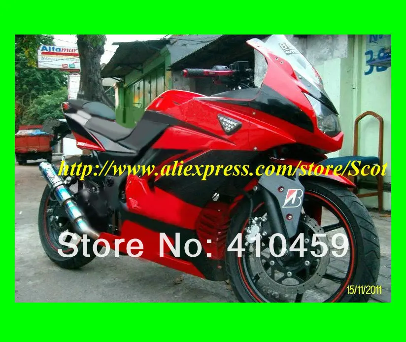 Лучший Лидер продаж комплект Красного обтекателя Для KAWASAKI Ninja ZX250R 08 09 10 11 12 ZX 250R 2008 2012 EX250 08-12 2008-2012