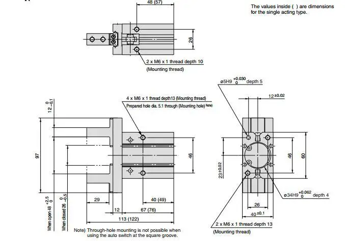 MHZ2-40D(MHZ240D) диаметр 40 мм Параллельный Стиль Воздушный Захват цилиндр двойного действия B& N Тип пневматические части палец воздушный коготь