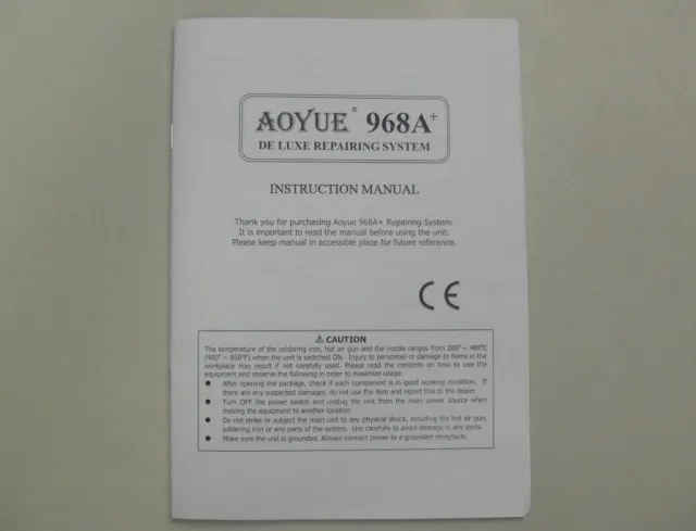 110 В AOYUE 968A + SMD паяльная станция, фена, припой, дымопоглотитель 3 в 1, двойной цифровой дисплей