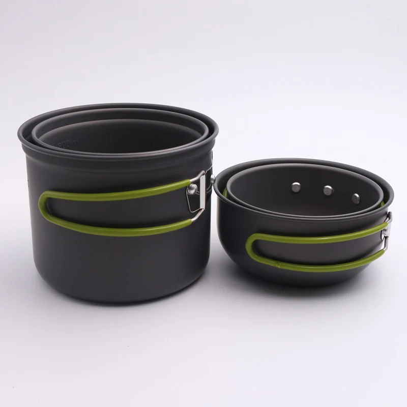 Camping pot set cuenco al aire libre Ultralight picnic Utensilios de cocina bvds201