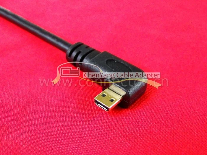 10 шт./лот 90 градусов прямоугольный микро HDMI к Hdmicable fo Xoom XT800 Droid x TF201 TF300