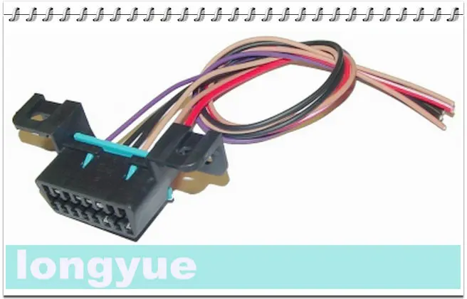 10 шт. OBD2 OBDII диагностический Соединительный разъем жгута 30 см провода
