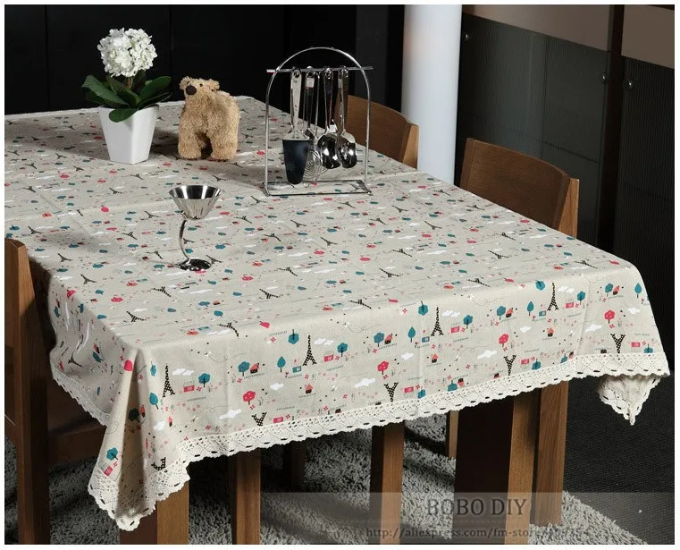 Linen Cotton Fabrics cute Eiffel Tower,140cm*100cm,perfect for bags,curtains, table cloth,freeshipping,B20132006