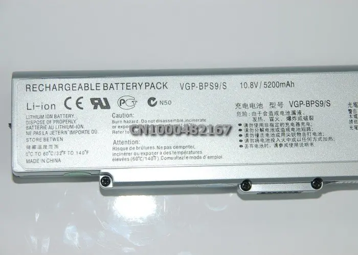 Аккумулятор для ноутбука sony VAIO VGN-CR92S VGN-CR11H/B VGN-CR120E/L VGN-CR125E/B VGN-CR13/B VGN-CR15/B VGN-CR19VN/B VGN-CR21/B