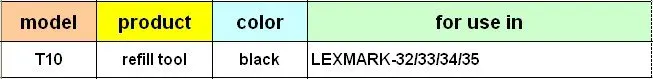 T10) Заправка чернильных картриджей держатель для наполнения инструмента для Lexmark 18C0032A(32) 18C0034A(34) 18C0033A(33) 18C0035A(35