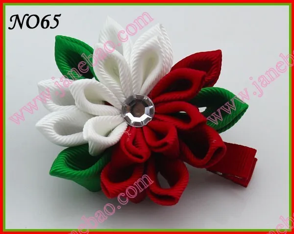 Новые 280 шт. " два слоя Kanzashi цветок заколки моды девушка Bow заколки