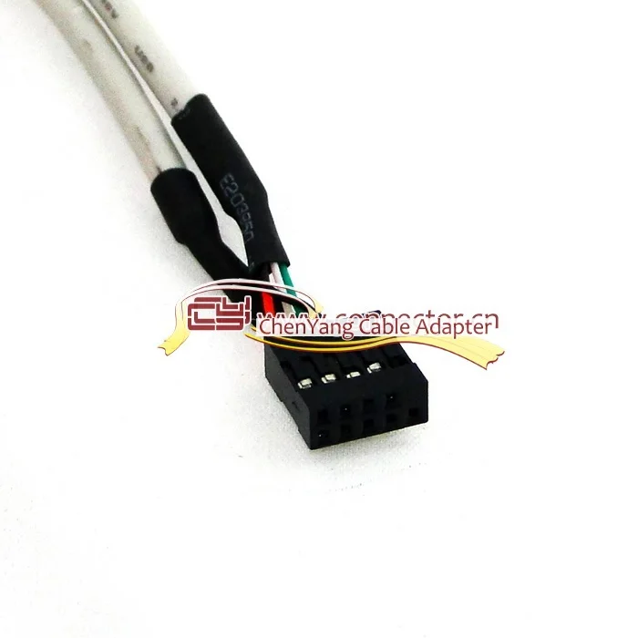 10 шт./лот cy Chenyang PCI USB 2,0 Тип женский винт для материнской платы 9pin кабель с кронштейном