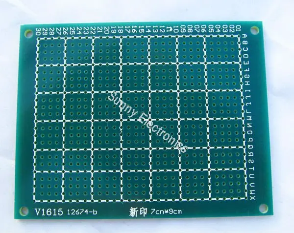 100 шт Односторонняя печатная плата 5x7 см(" x 2,76") Прототип PCB односторонняя 5*7 панель универсальной платы