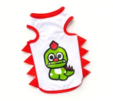 2017 Doggy/Cat Shirt for Female Male Cotton Dog Vest T-shirt Dinosaur Son Mom Pattern Tank Top Puppy Summer Apparel