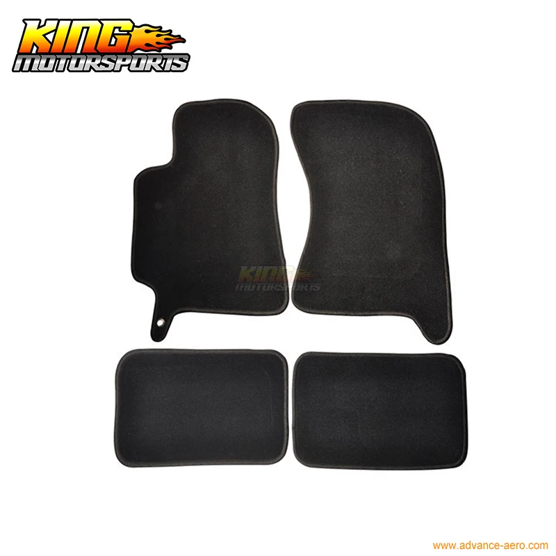 For 02 07 Subaru Impreza WRX Floor Mats Carpet Front & Rear Nylon Black