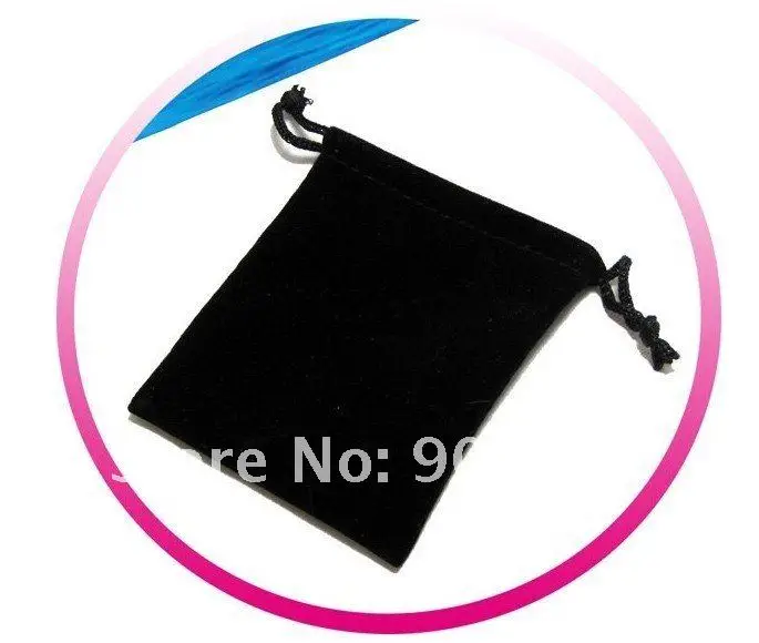 Бархатные сумочки черный мягкий велюр сумки Размер 7*9 см; цена 100 шт/партия, высокое качество