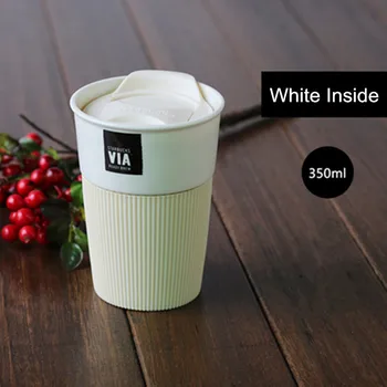 

350ml Ceramic Mugs Coffee Cup With Lid Spoon Cup Of Tea Porcelain Office Cups Caneca Criativa Tazas Para Cafe Free Shipping