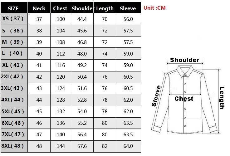 9 Цвета Для мужчин большой Размеры 8XL Хлопковые смеси Non-Iron с длинным рукавом платье в деловом стиле, мужская Бизнес рубашка, size8xl = US 4XL, g5d5