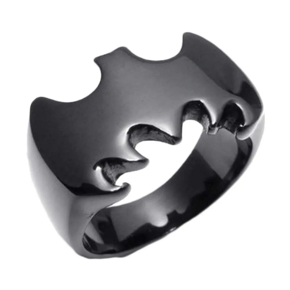 2016 new stainless steel black batman ring gothic motorcycle biker ring men jewelry rg0051 - Biker Wedding Rings 2016 new stainless steel black batman ring gothic motorcycle biker ring men jewelry rg0051 - Biker Wedding Rings