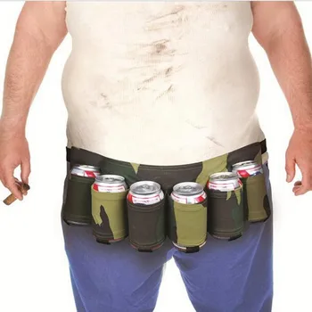 

Personalized outdoor beer belt Backpack to carry drinks Can hold 6 bottles of beer Slimming belt