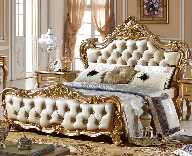 Elegant Design of king size leather bedin Beds from Furniture on Alibaba Group