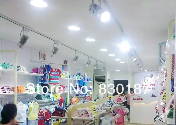 10 шт. свет следа 20 Вт 30 Вт 110 В 220 В 4000 К Rail Spot LED Освещение LED лампа Костюмы магазин огни серебро белый черный