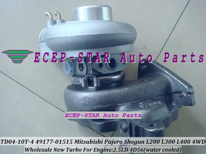 TD04-10T-4 49177-01515 Turbo Turbocharger For Mitsubishi L300 4WD Delicia Pajero Shogun L200 L400 2.5LD 4D56 water cooled