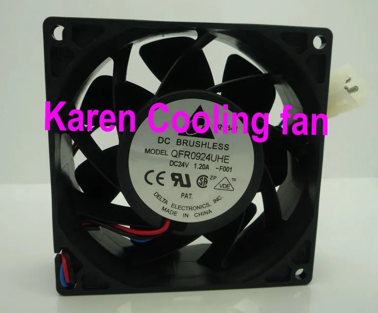 Дельта-9 см QFR0924UHE 9238 24 v 1.2a 3 проводное Охлаждение вентилятором