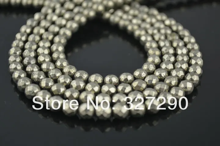 Высокое качество 6 мм с поверхности Медь Пирит Jewlery решений Бусины дешевые Грановитая круглый Strand Бусины 4 шт./лот