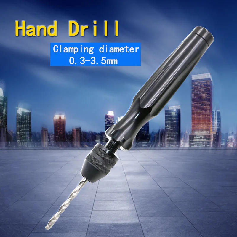 

Adjustable Pin Vise Model Hand Drill Tool with Keyless Chuck Capacity 0.3-3.5mm fit Drill Bits Screwdriver Bit