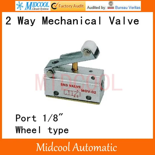 MOV-02 2 Way воздушный руководство механический клапан порт 1/8 "дюймов колеса типа пневматический клапан