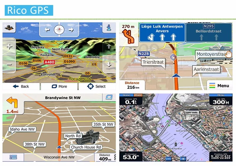 5 дюймов Автомобильный gps навигатор gps навигация для туристического Sat Nav WINCE6 800 МГц 128 м 4 Гб русская Европа Австралия NZ CA карта FM MP3 MP4