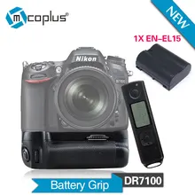 Mcoplus BG-DR7100 Vertical Battery Grip + EN-EL15 Battery for Nikon DSLR D7100 Camera Built-in 2.4G Wireless Remote Control