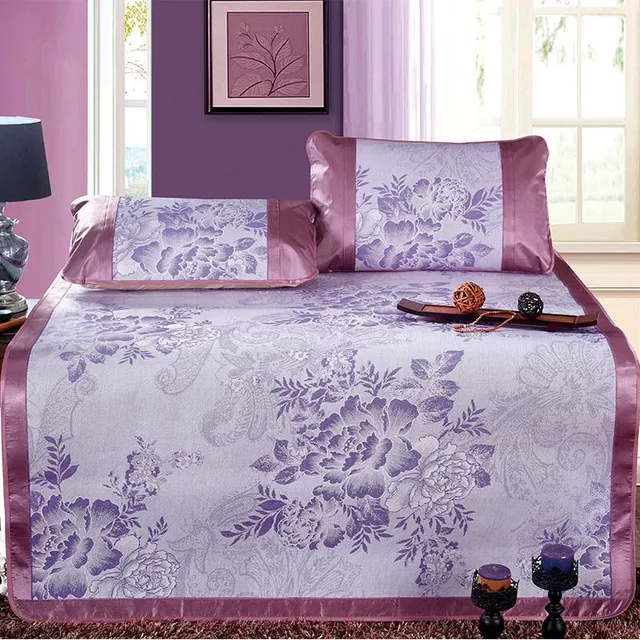 Three piece Folding Bed mat Jacquard Summer Sleeping Mat Kit for Adults 1.5m 1.8m Bed with