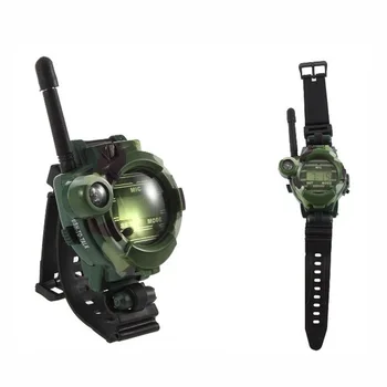 

2PCS Walkie Talkie Toys Children Military Style Wrist Watch Multi-functional Two Way Radio Toy with Compass Magnifier Reflector