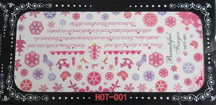 HOT001-019,, 20 листов/партия, смешанные Мультяшные наклейки для воды, переводные наклейки для ногтей