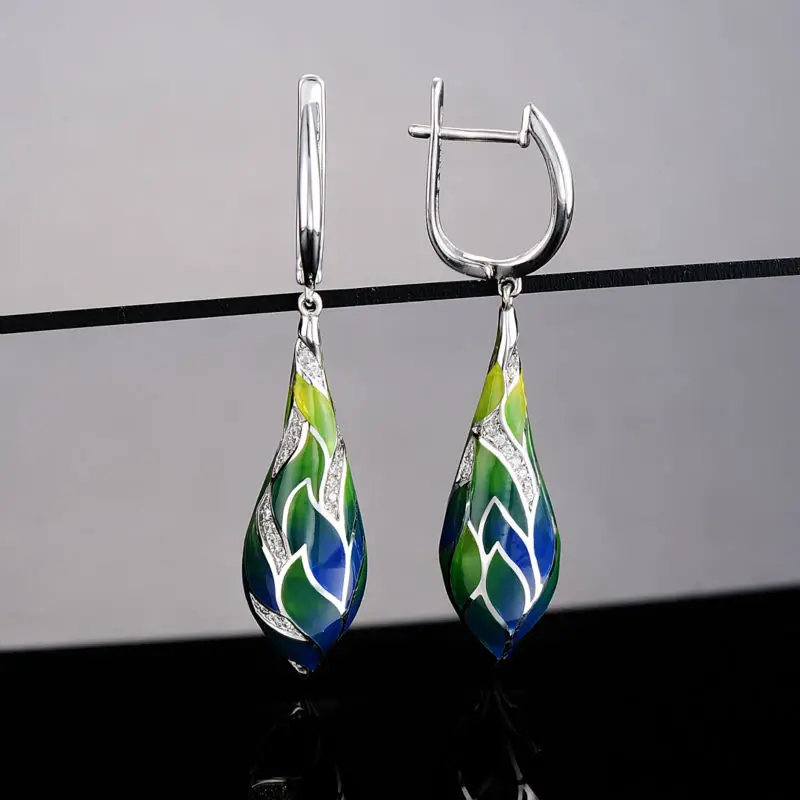 Silver Earrings  E308951ENABRW-SV2-B