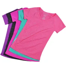 Высокие эластичные футболки женские рубашки для бега дышащие фитнес-Спорт Футболка женская сухая быстрокомпрессионная спортивная одежда mujer
