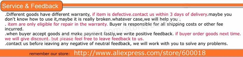 101104service and feedback