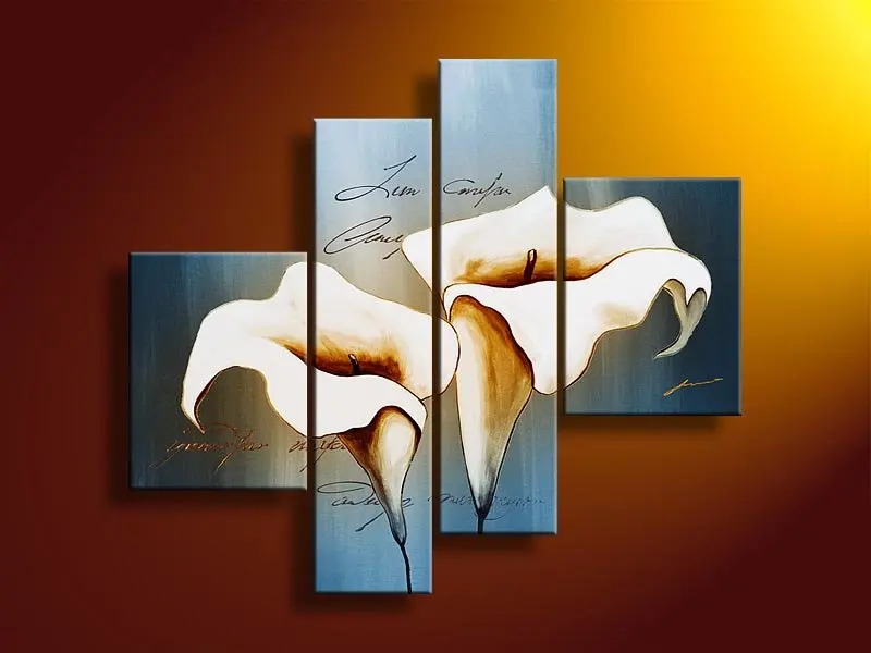 aliexpress com buy hand painted abstract wall art fashion blue