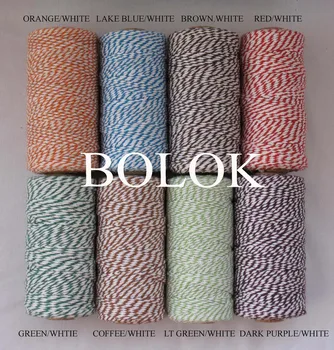 

3pcs/lot(300m) colored cotton rope, cotton twine 12ply by epack