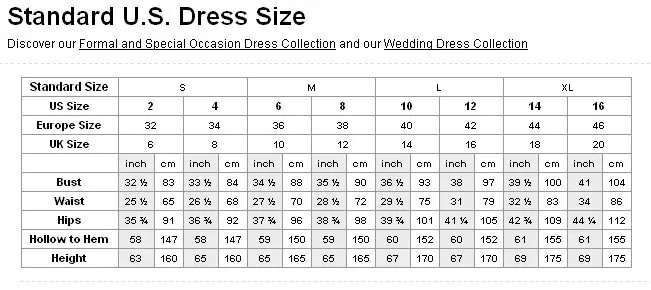 us size dresses