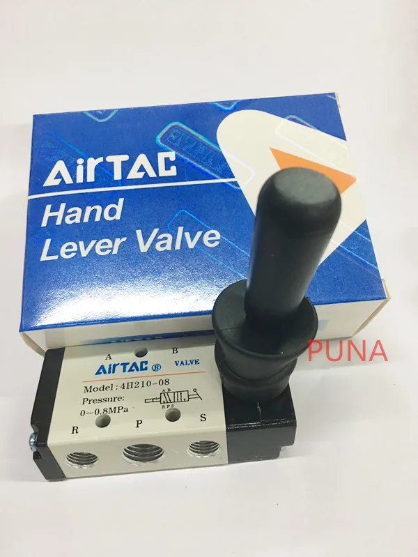 Airtac 5 way Пневматический воздушный ручной рычаг управляемый клапан 4H210-08 порт 1/" BSP ручные клапаны управления