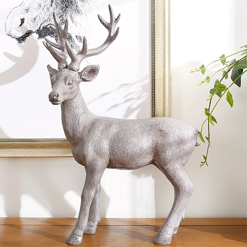 Американский Стиль дома decoraiton Средний Размеры смолы лося