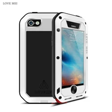 LOVE MEI для iPhone 5 чехол Роскошный противоударный жесткий металлический алюминиевый силиконовый чехол для телефона для iPhone 5S 5 SE чехол